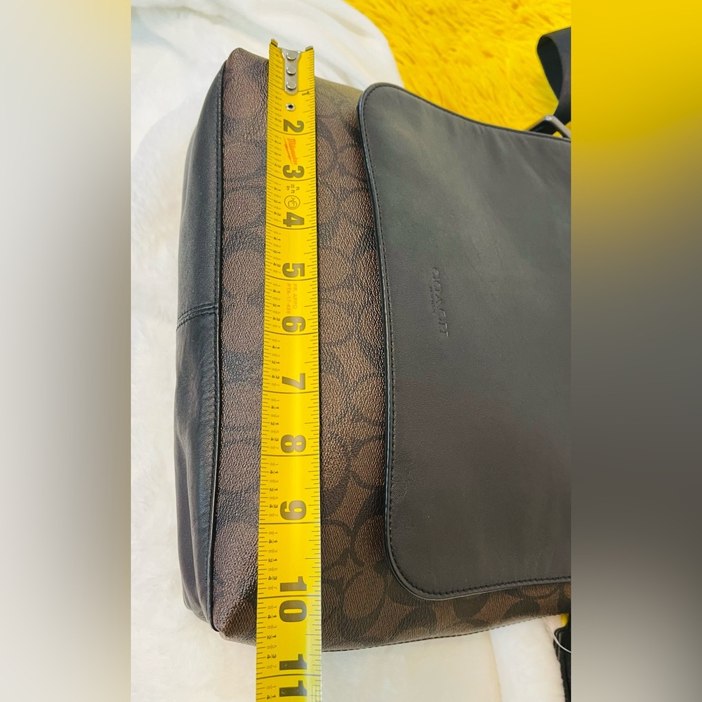 Coach Two-Tone Black and Brown Messenger Bag - Picture 3 of 14